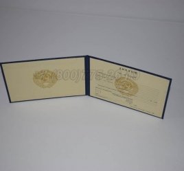 Диплом Техникума Советского Союза 1995г в Махачкале